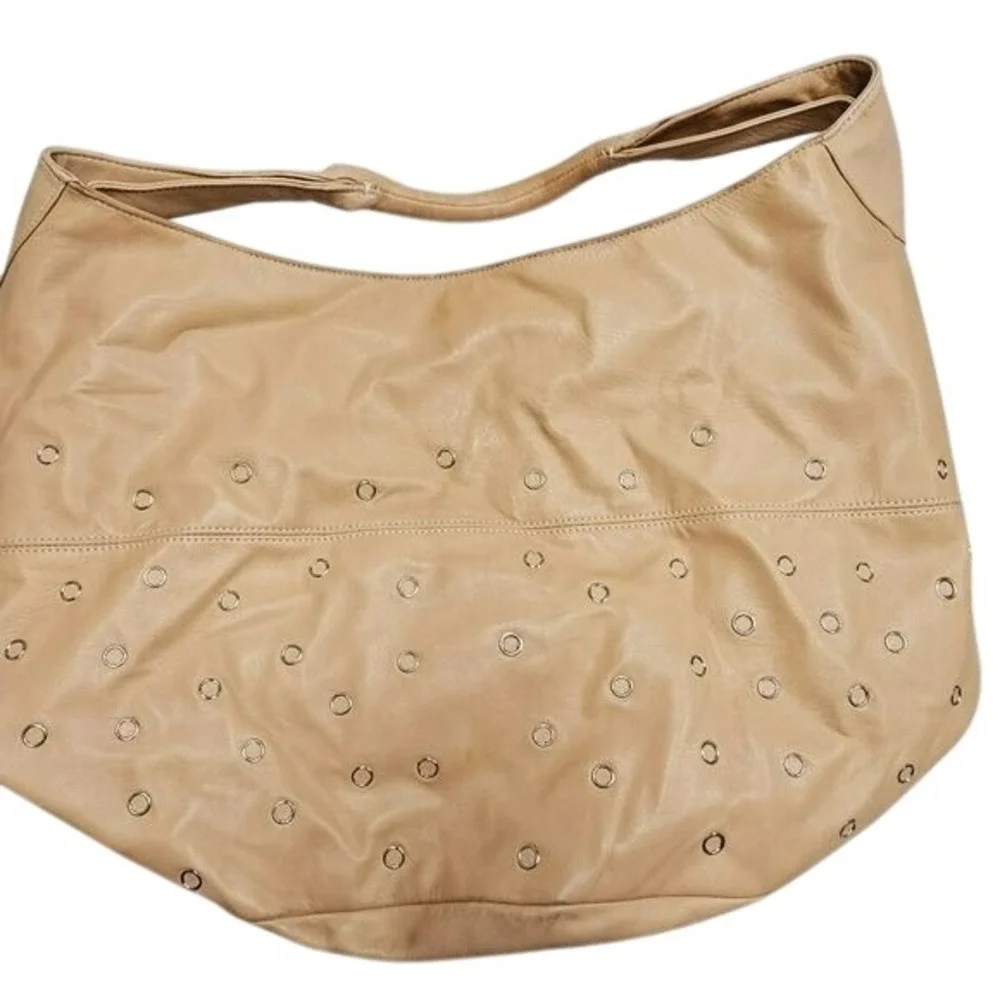 Alison Wood Hobo Bag‎ Leather Shoulder Bag Purse Grommet Satchel Wrapped Handle